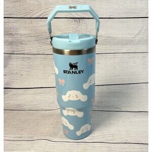 STANLEY Iceflow Flip Straw 30 oz Tumbler CINNAMAROLL Blue Travel Cup